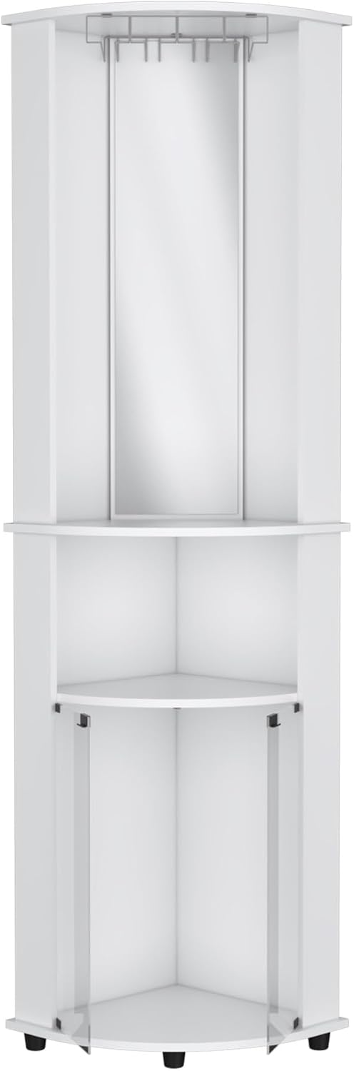 Corner Cabinet Unit with Wine Glass Rack and Lower Cabinet, Pantry Sideboard ...