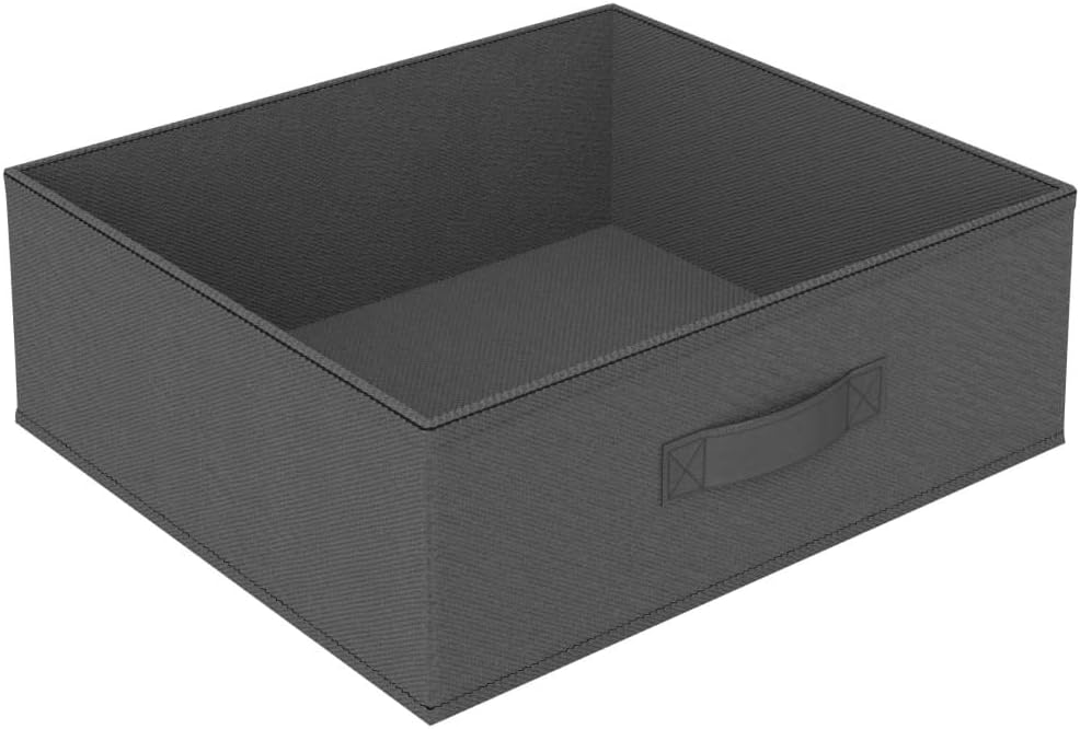 4-Tier Grey Steel Storage Rack w/Fabric Baskets 15"x17.7"x31.5"...