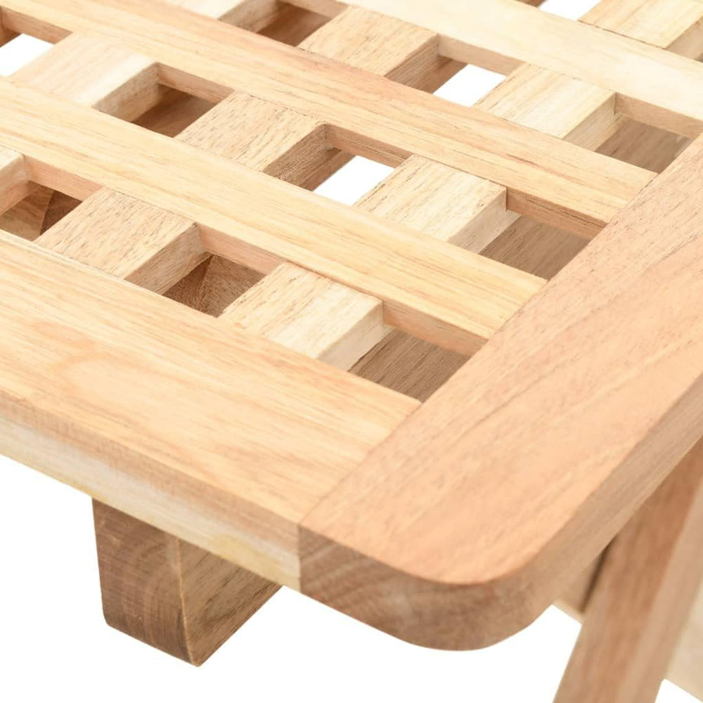 Foldable Side Table Solid Walnut Wood Compact Collapsible Lattice Design 4 Le...