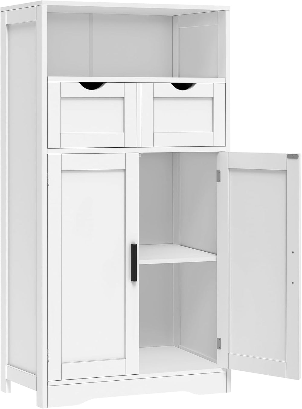 Iwell Bathroom Storage Cabinet with 2 Drawers, Small Kitchen Pantry Cabinet