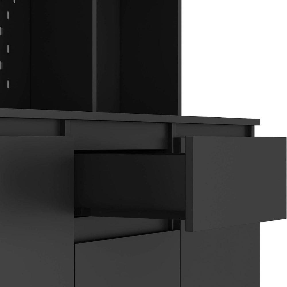 74"Kitchen Pantry Cabinet with Charging Station,Freestanding Buffet Cupb...