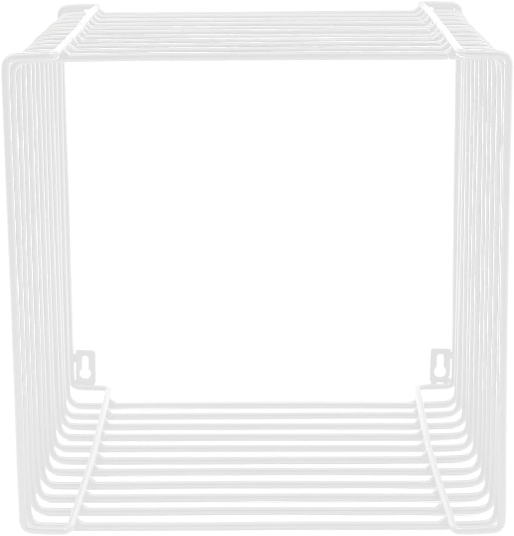 Square Geometry Retro Side Table, 11.8in Iron Multi-Purpose Side Table Square...