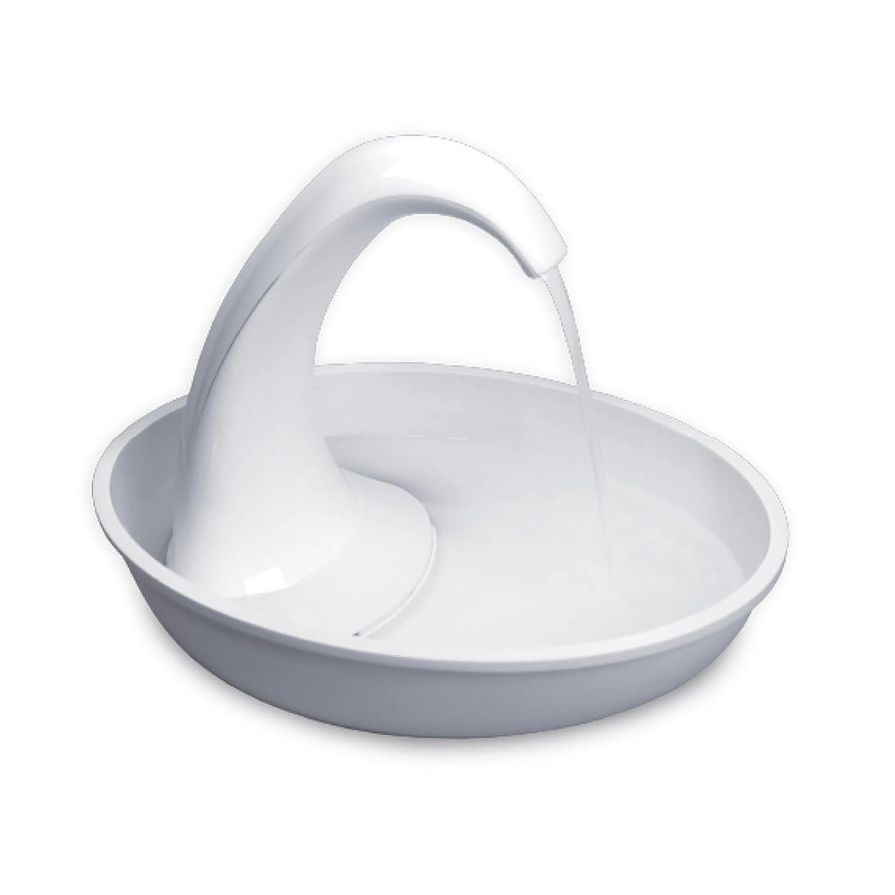 Pioneer Pet Swan Pet Drinking Fountain for Cats and Dogs - 80oz Capacity, Gre...
