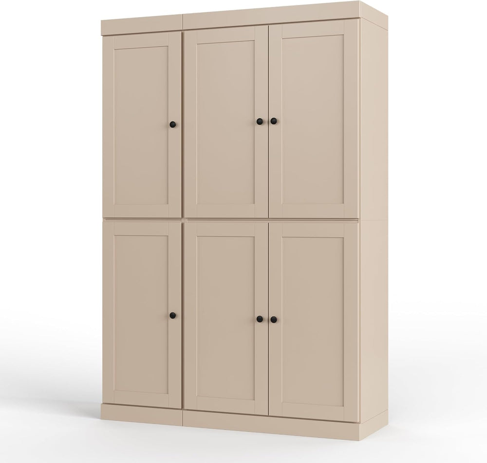 Palace Imports Solid Wood Kitchen Pantry Cabinet 71.5" Tall, 48.5" ...