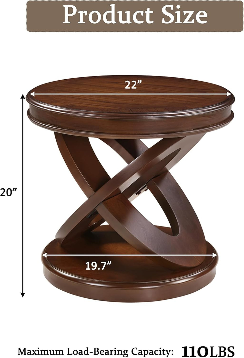 Retro Coffee Table Sets 3 s, Wood Living Room Table Set Include 44" Oval...