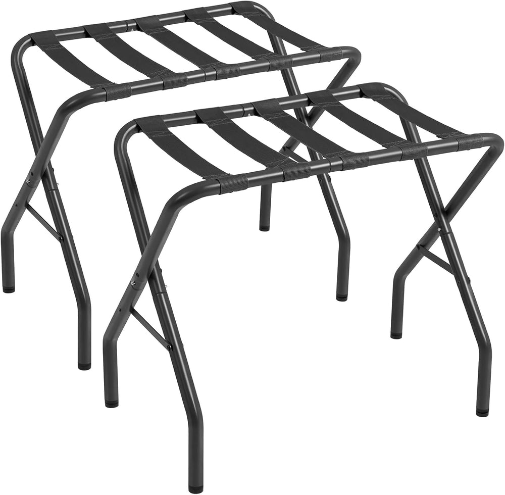 AMHANCIBLE Luggage Rack, Foldable Suitcase Stands Set of 2, Metal Luggage Hol...