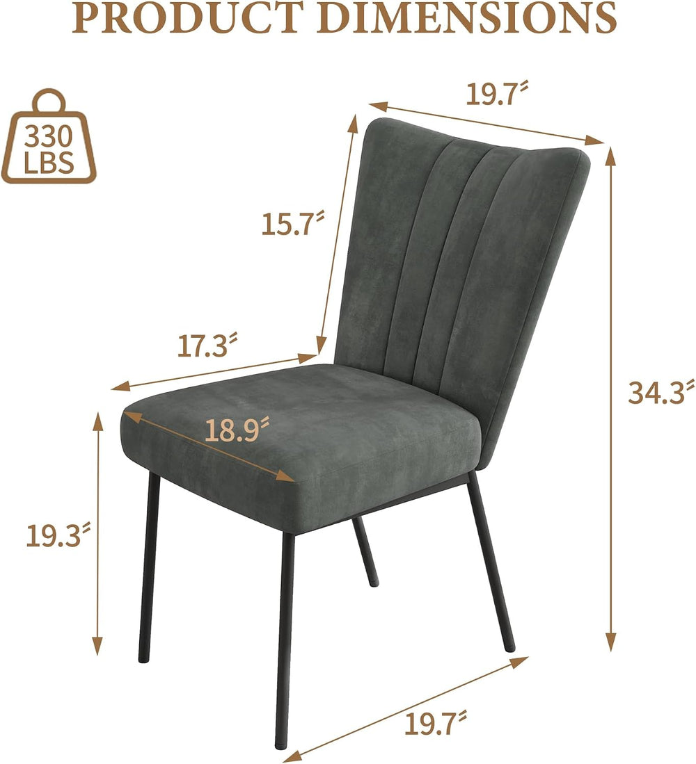 ZckyCine Dining Chairs Set of 4, Upholstered Velvet Kitchen Chairs with Thick...