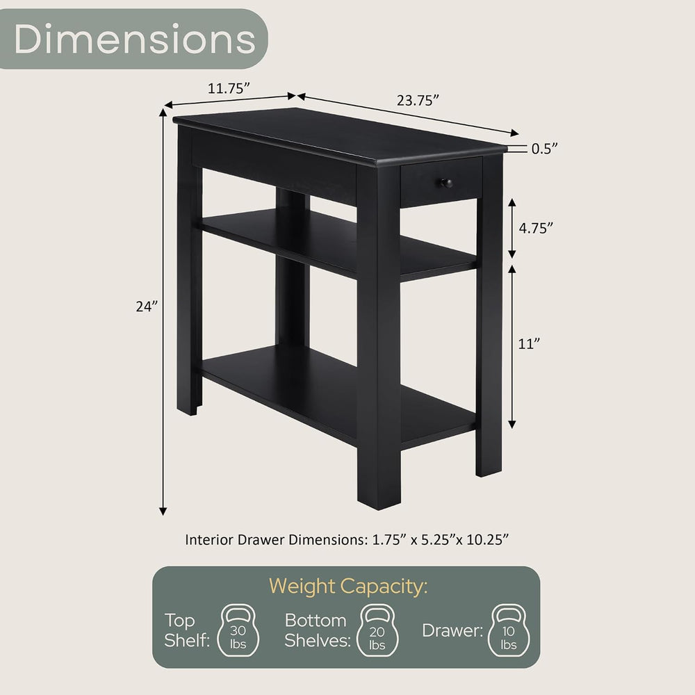 Convenience Concepts Designs2Go Baja Chairside End Table 23.75" - Transi...