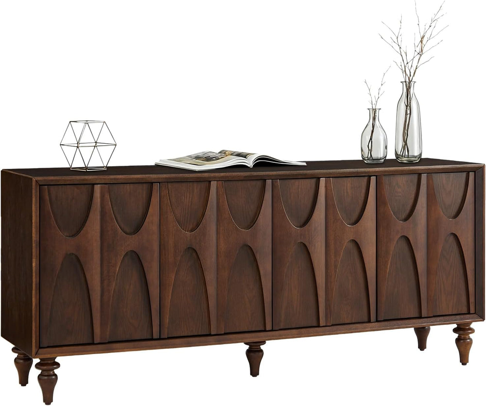 LKTART 62.99" Sideboard Buffet Cabinet with Storage, Solid Wood Kitchen ...