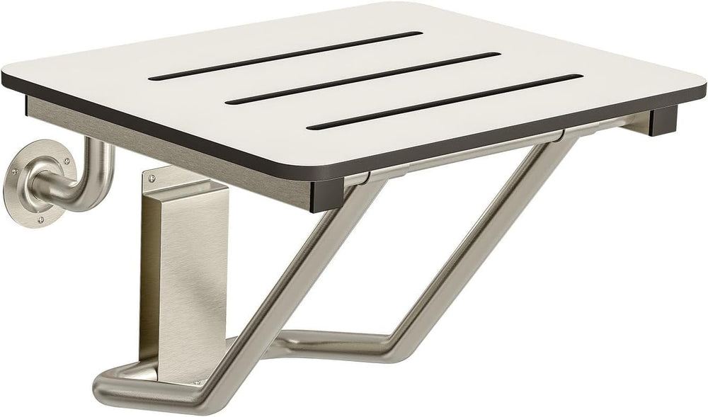 Stardrix 18" x 16" ADA Compliant Phenolic White Folding Shower Seat...