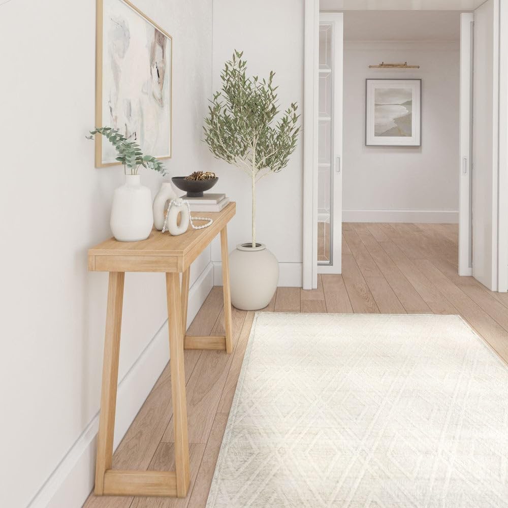 Plank+Beam Classic Console Table, 46 Inch, Blonde | Non-Toxic Finishes, Versa...