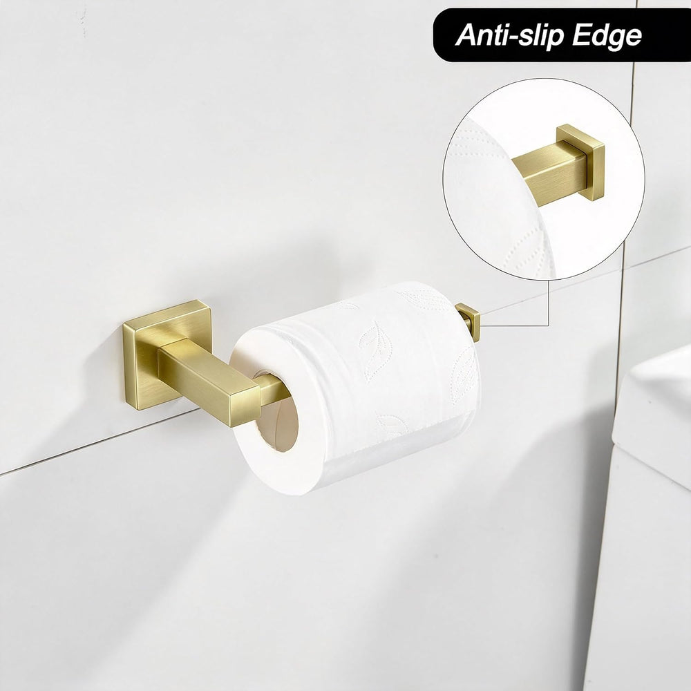 Leyden Gold Toilet Paper Holder Hand Towel Holder, Brushed Brass Toilet Roll ...