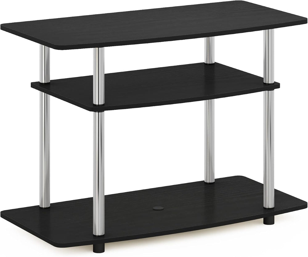 Furinno Turn-N-Tube TV Stand, 3-Tier Toolless Assembly Entertainment Center w...