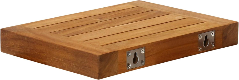AquaTeak 12" Moa Floating Teak Wall Shelf