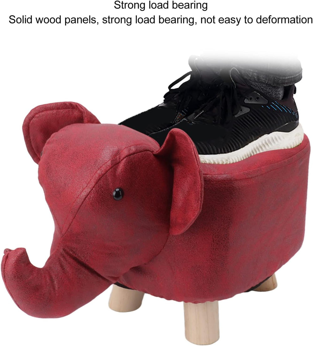 Diydeg Animal Footstool, Cute Elephant Shaped Ottoman Footstool with Soft Pad...