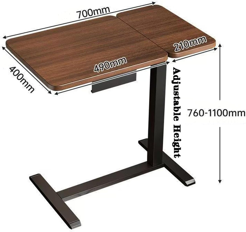 C-Shaped Side Table, Flexible Laptop Table and Bed Table with Tilting Table T...