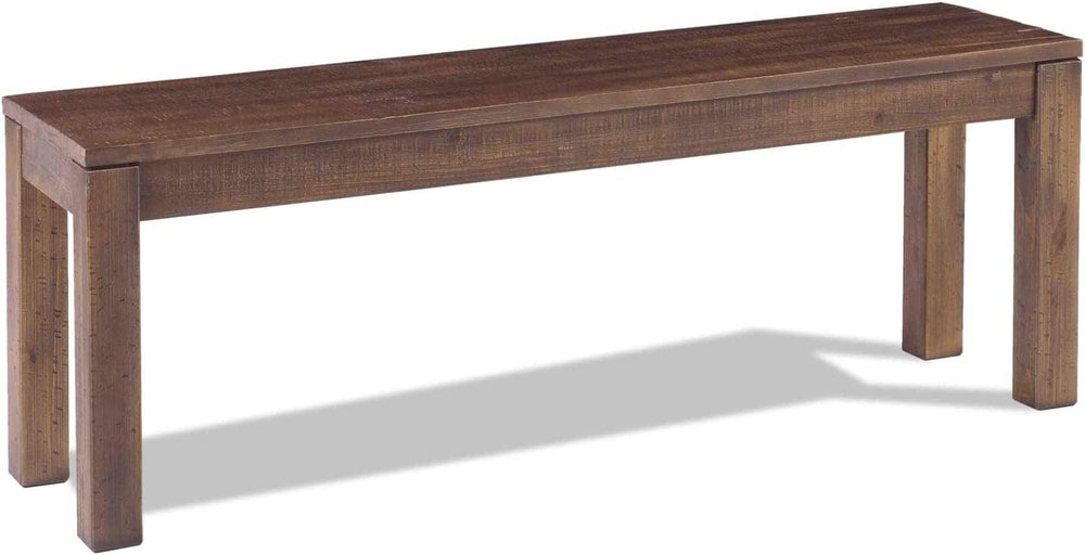 Grain Wood Furniture Montauk Solid Wood Bench, Rustic Walnut