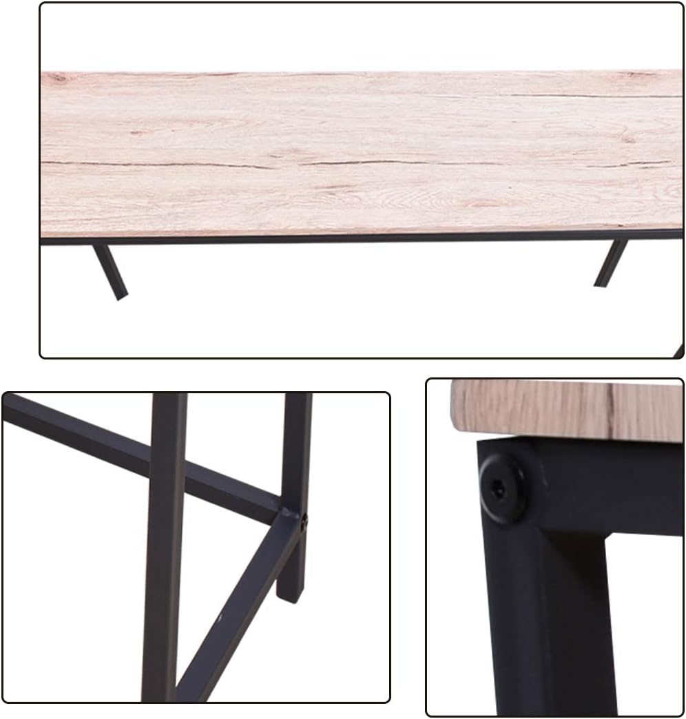 HOMERECOMMEND Console Table with Power Outlets and USB Ports,Rustic Brown | S...