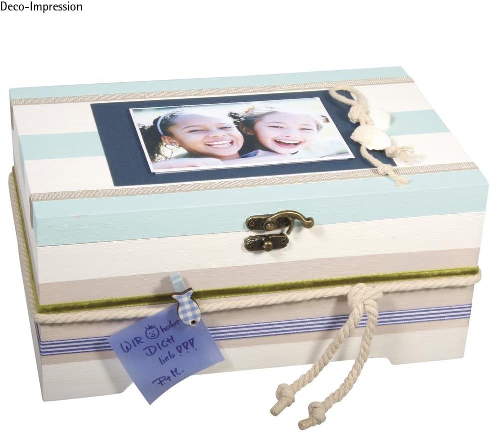 Rayher Wooden Casket with Inset, 2 Parts, 28x18x13,5cm, Multi-Colour, 2.85 x ...