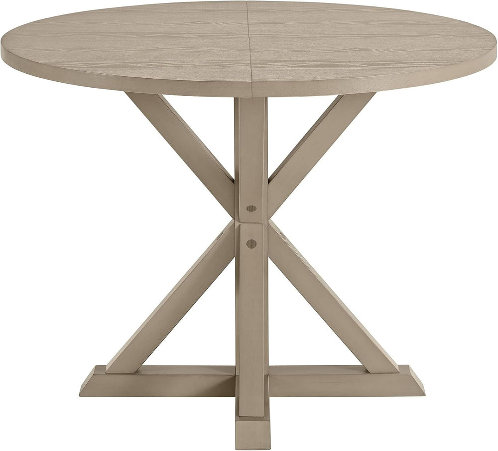 ROME + OAK Spier Modern Dining Table, 40-Inch Round Tabletop with Sturdy Pede...