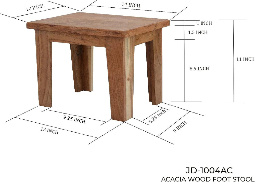 Acacia Wood Foot Stool