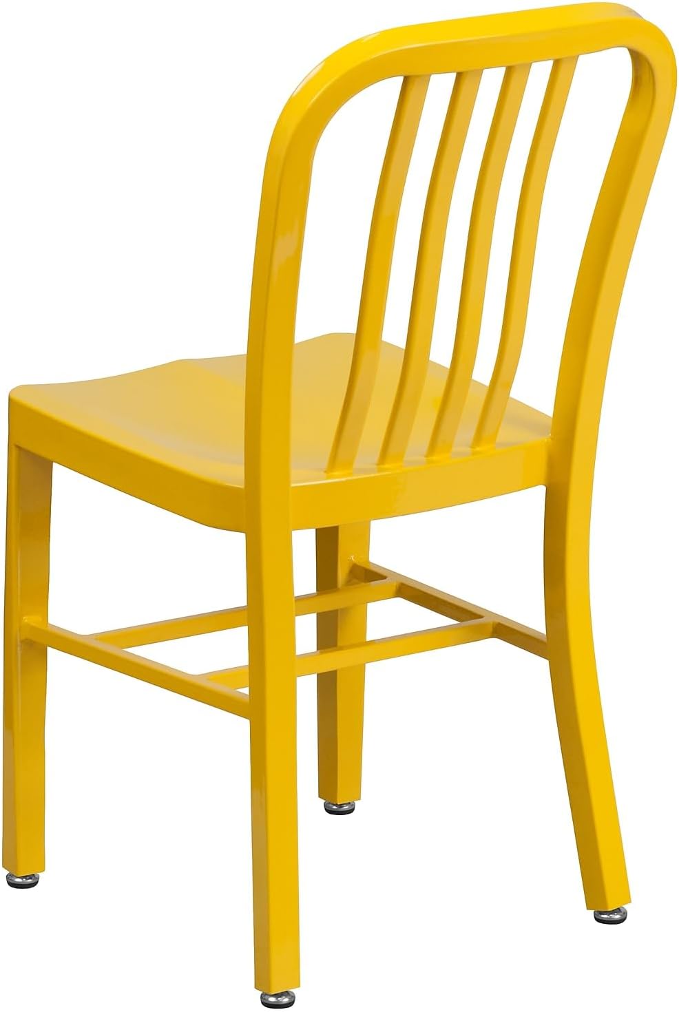 Flash Furniture Commercial Grade Yellow Metal Indoor-Outdoor Chair