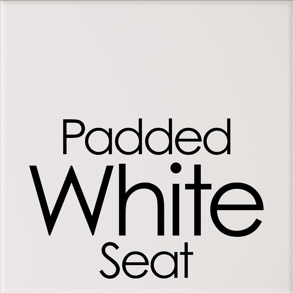 Lavish Home Folding Stool with Padded Backless Seat Set of 4, White, 24”
