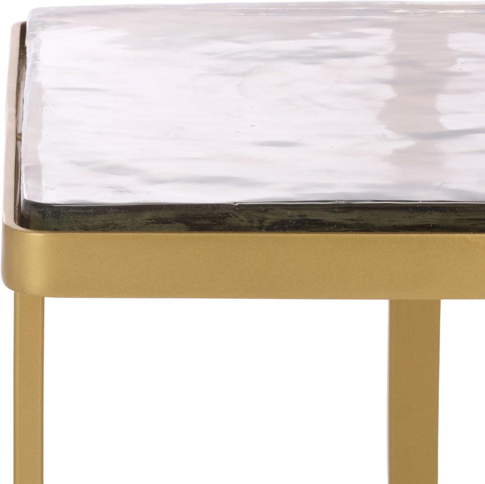 SAFAVIEH Couture Collection - Dominic Brass Stainless Steel Accent Table, Scu...