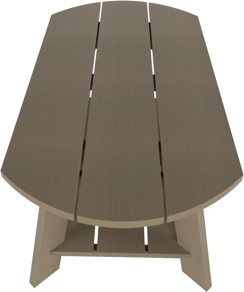 WestinTrends Tuscany Outdoor Coffee Table, All Weather HIPS 2 Tier Patio Adir...