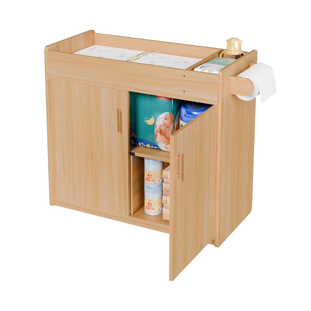 Ogears Daycare Changing Table with Storage & Machine-Washable Changing Pad