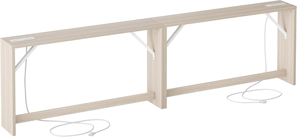 TIQLAB 9.1 Inch Narrow Console Table with Power Outlet,Sofa Table Set of 2,To...