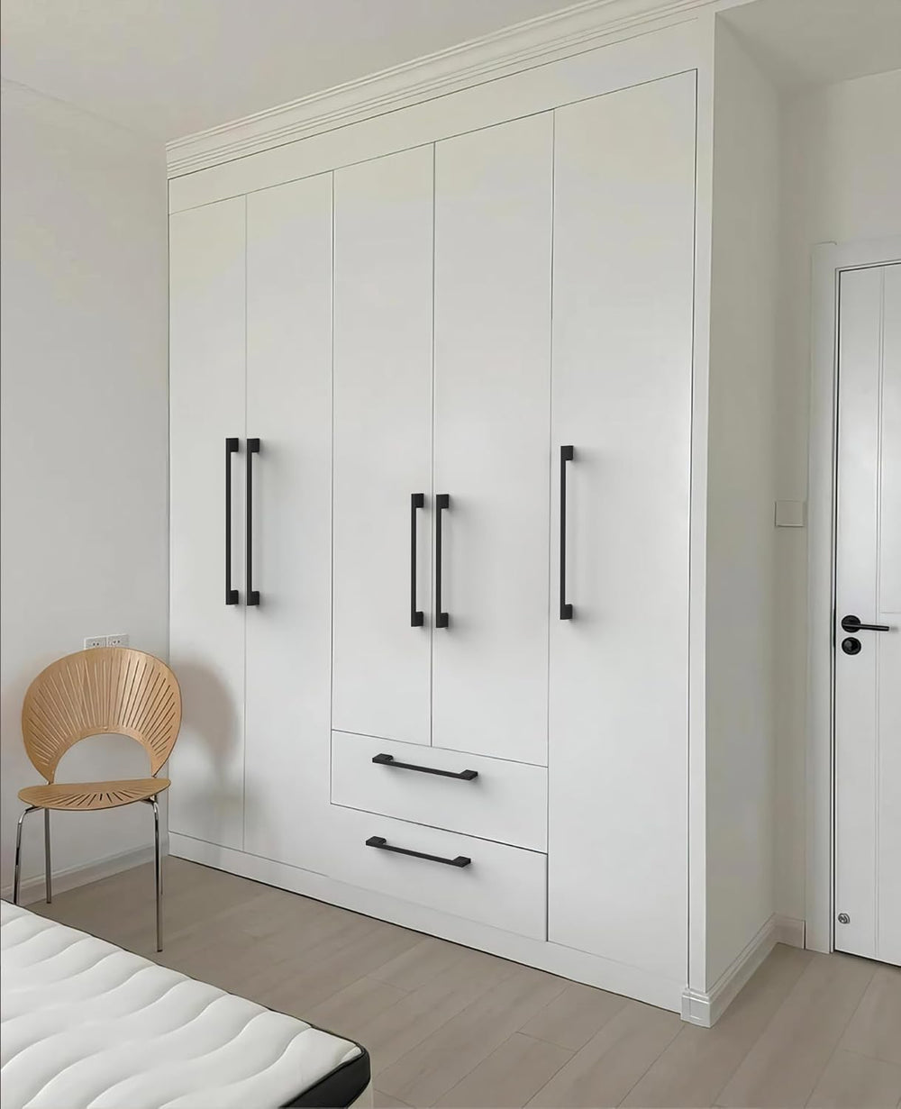 Matte Black Cabinet Pulls and Handles, 12.6 Inch, 6 Pack