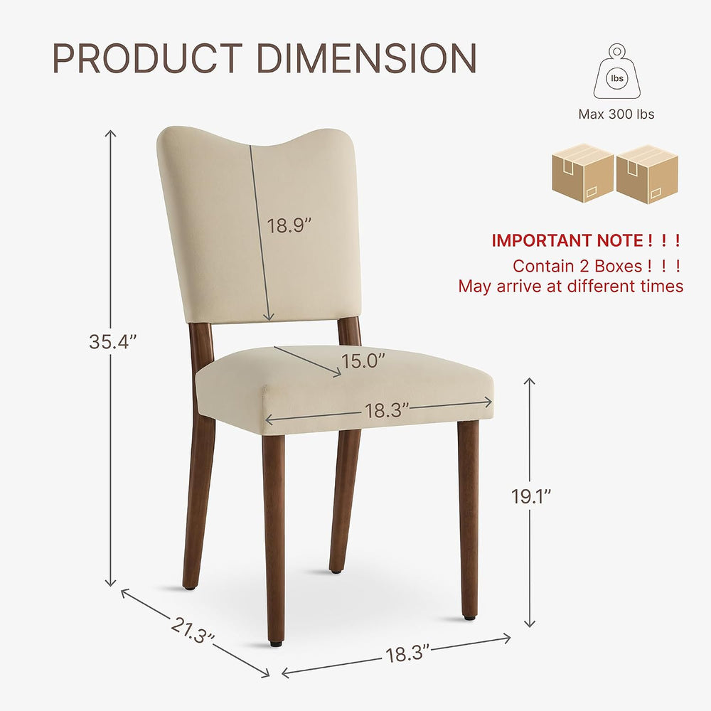 KISLOT Upholstered Dining Chairs Set of 4, Modern Velvet Kitchen Chairs with ...