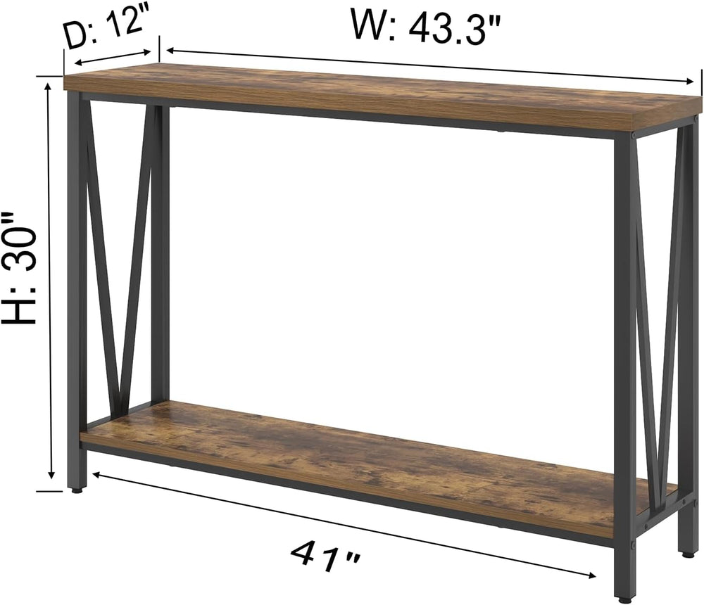 EXCEFUR Entryway Table, Narrow Sofa Console Tables Behind Couch, Modern Entry...
