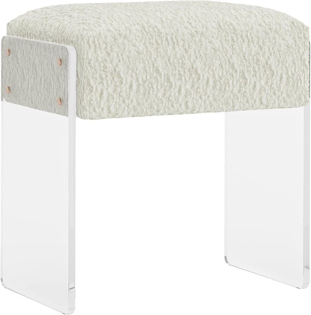Vanity Stool Chair and Pouf Ottoman-Modern Multifunctional Vanity Stool and F...