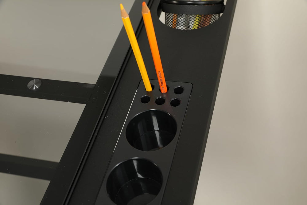 Adjustable Drawing Table for Artists | Drafting Desk with Tilted Glass Top | ...