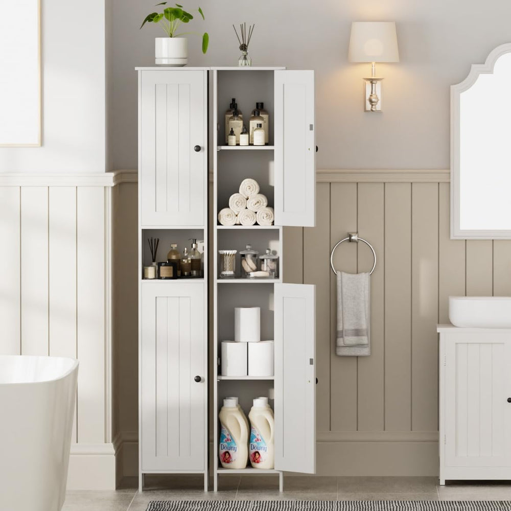 Homleke Tall Bathroom Storage Cabinet with 2 Doors, Slim Bathroom Cabinet | N...