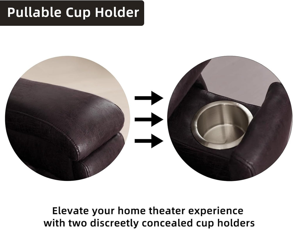 IOMOR Leather Recliner Chair, Manual Recliner Chair for Adults with Overstuff...