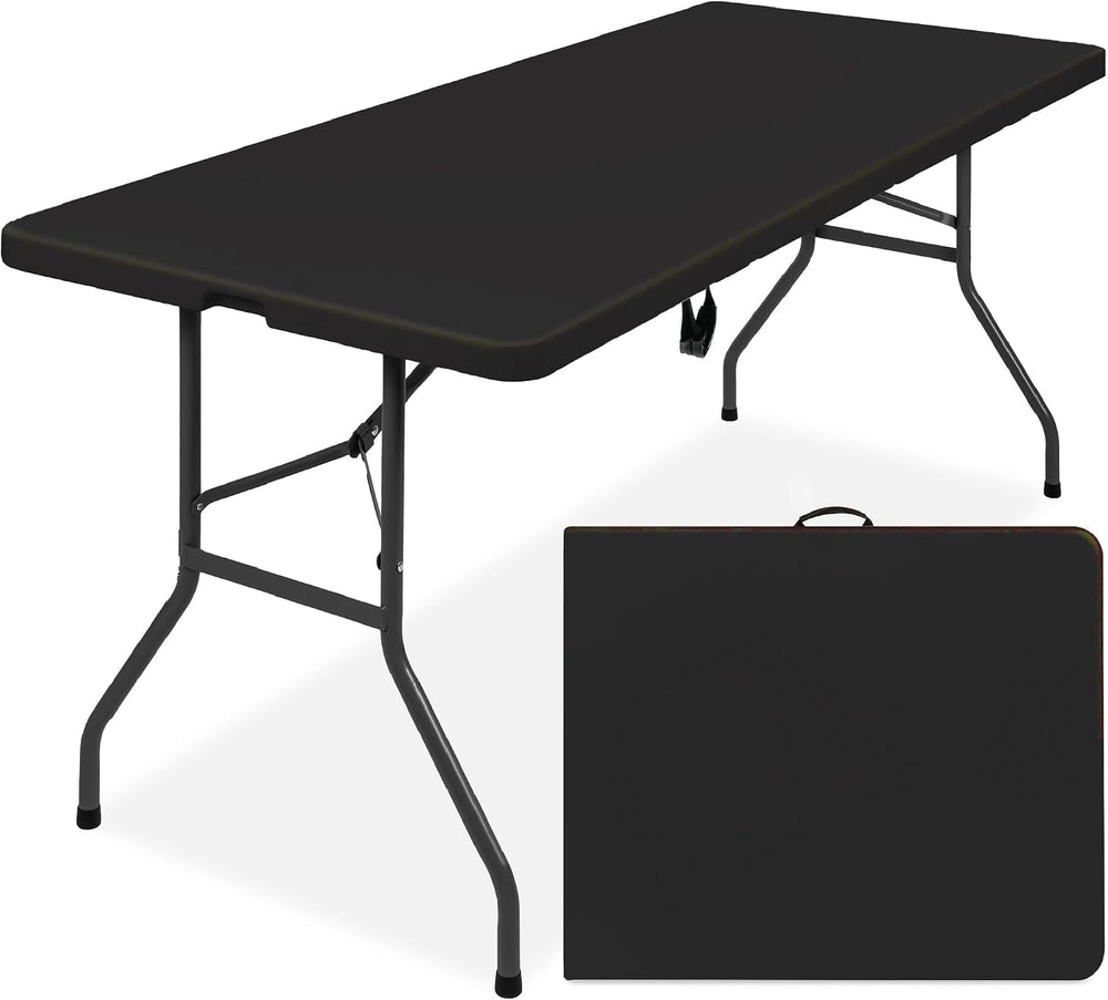 Best Choice Products 6ft Plastic Folding Table, Indoor Outdoor Heavy Duty Por...