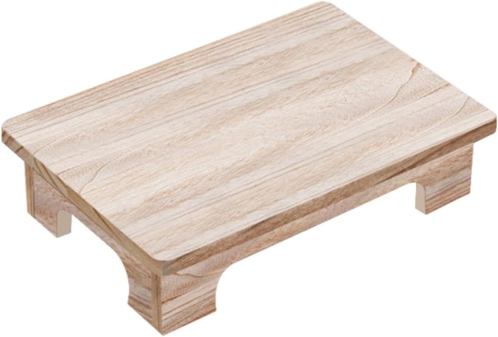 Wood Low Coffee Table Functional Stool for Meditation and Relaxation, Wood Co...