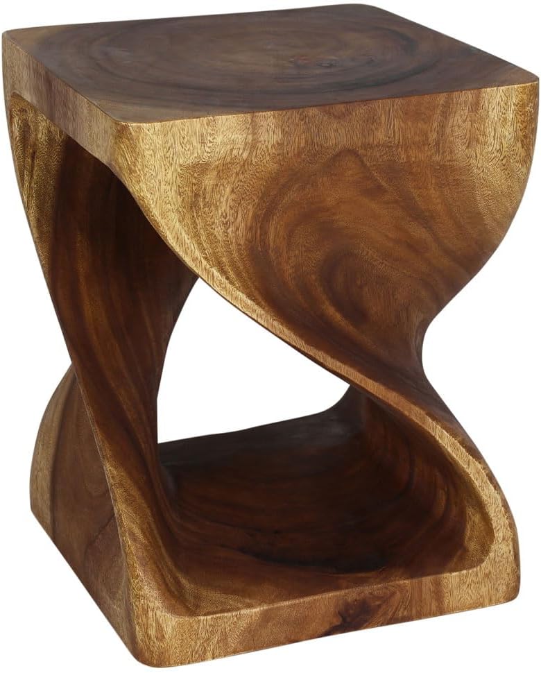 Haussmann Original Twist Side Table, Walnut, 18x18x23 in