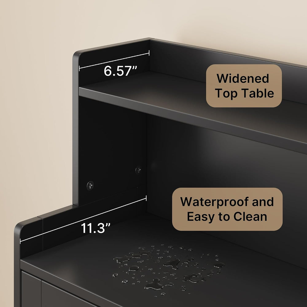 Gizoon Small Bathroom Storage Cabinet, Freestanding Organizer with 2 Doors, 2...
