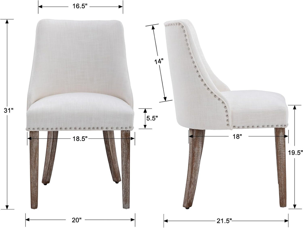 chairus Dining Chairs Set of 4 Mid Century Modern Living Room Chairs with Woo...