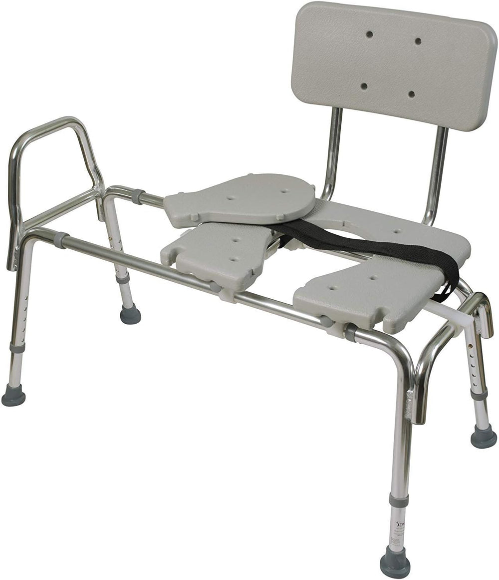 DMI Tub Transfer Bench and Shower Chair with Non Slip Aluminum Body, FSA Elig...