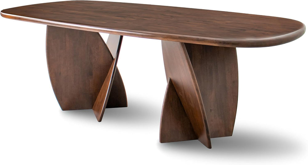 Furniture of America Nazaen XI Mid-Century Modern Solid Wood 82.6-inch Live E...