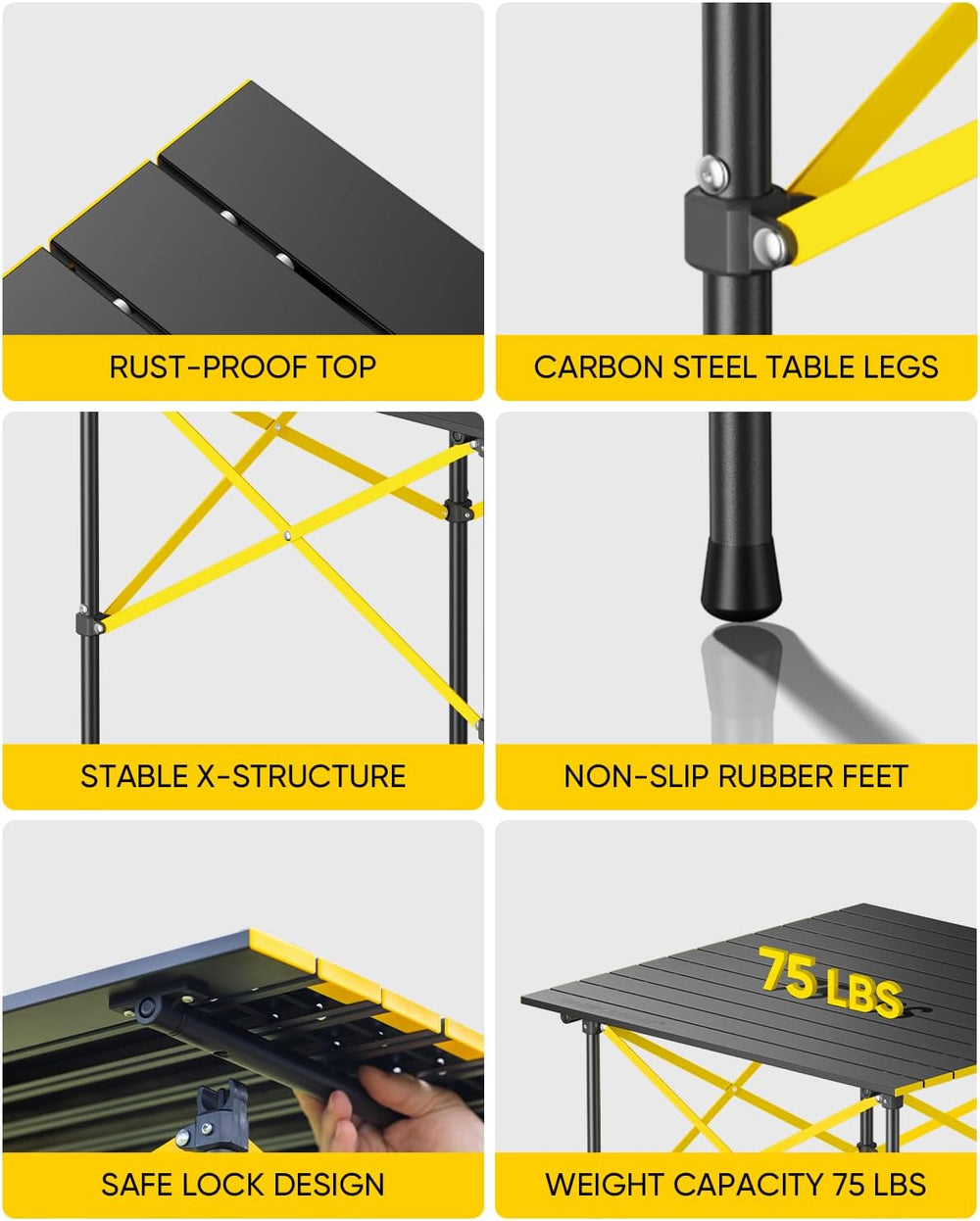 FanttikOutdoor Zeta V11 Pro Camping Table, Portable Folding Roll Up Table wit...