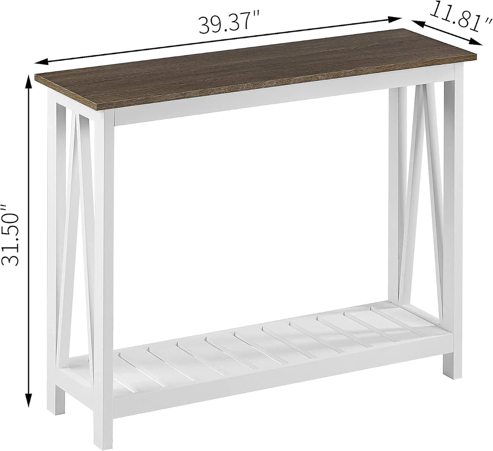 ChooChoo Farmhouse Console Table, Narrow Sofa Table for Entryway, 40 Inch | R...