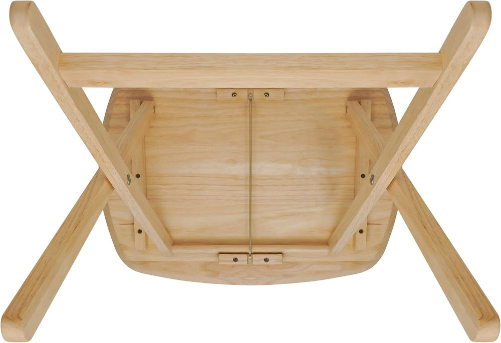 eHemco Hardwood Folding TV Tray Tables, 25.5 Inches, Set of 2 | Oversized, Na...