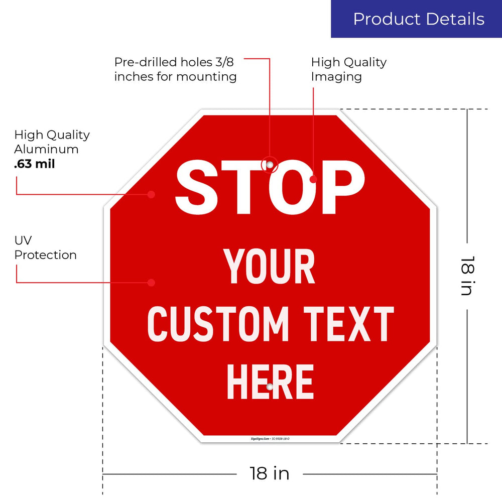 Custom Stop Sign, Personalized for Parking & Garage, Christmas Gift