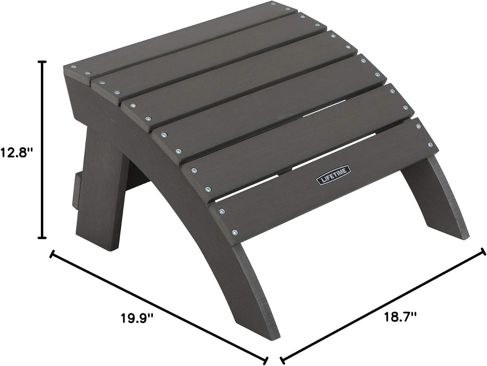 LIFETIME 60291 Adirondack Ottoman, Shale Stone